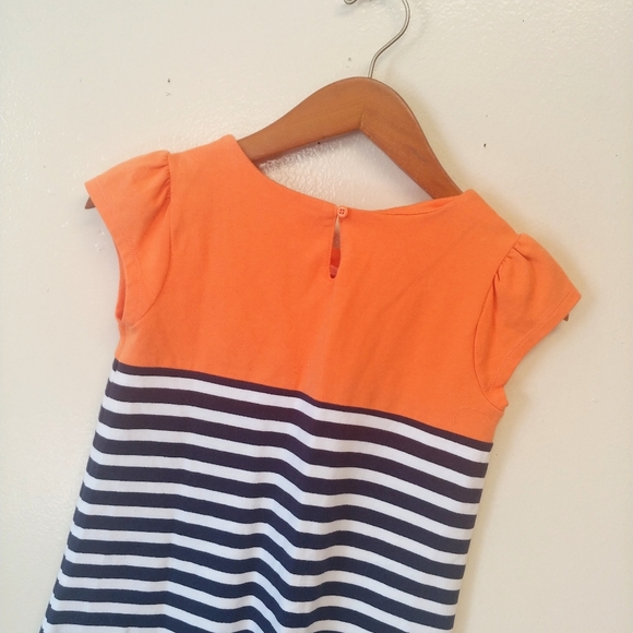 Gymboree Blue & Orange Short Sleeve Comfy Dress - Picture 4 of 5